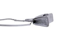 BALENCIAGA HOURGLASS XS EMBOSSED CROCO SILVER