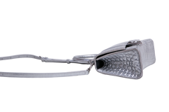 BALENCIAGA HOURGLASS XS EMBOSSED CROCO SILVER