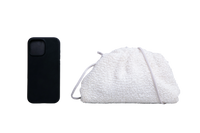 BOTTEGA BOUCLE CURLY RAFFIA CHALK