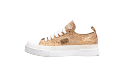 DG SNEAKER FABRIC LOW TOP GOLD/WHITE BROCADE - 39 BR