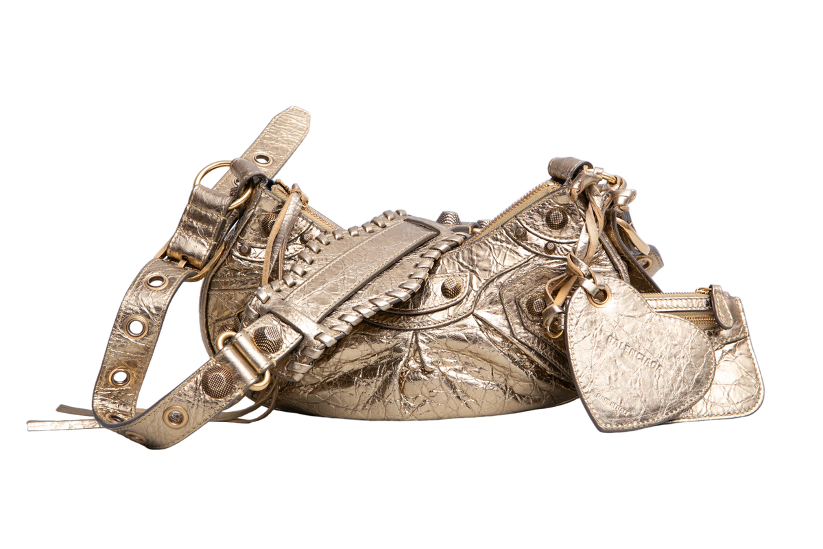 BALENCIAGA LE CAGOLE XS GOLDEN