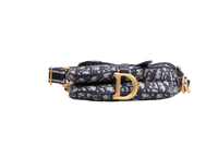 DIOR SADDLE MINI JACQUARD DIOR OBLIQUE NAVY