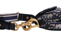 DIOR SADDLE MINI JACQUARD DIOR OBLIQUE NAVY