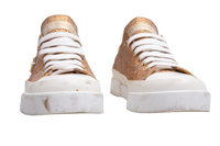 DG SNEAKER FABRIC LOW TOP GOLD/WHITE BROCADE - 39 BR