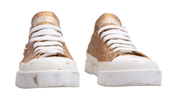 DG SNEAKER FABRIC LOW TOP GOLD/WHITE BROCADE - 39 BR