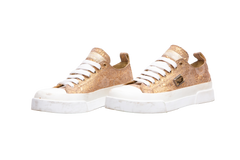 DG SNEAKER FABRIC LOW TOP GOLD/WHITE BROCADE - 39 BR