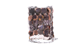 PACO RABANNE SPARKLE HOBO BAG SILVER/PINK