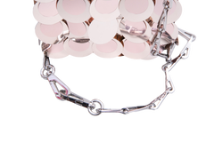 PACO RABANNE SPARKLE HOBO BAG SILVER/PINK