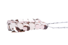 PACO RABANNE SPARKLE HOBO BAG SILVER/PINK