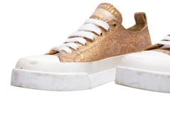 DG SNEAKER FABRIC LOW TOP GOLD/WHITE BROCADE - 39 BR