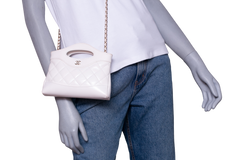CHANEL 31 NANO BAG LEATHER WHITE