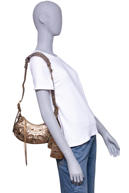 BALENCIAGA LE CAGOLE XS GOLDEN