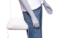 BOTTEGA BOUCLE CURLY RAFFIA CHALK