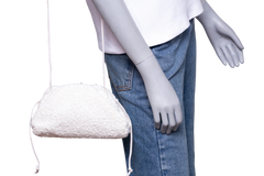 BOTTEGA BOUCLE CURLY RAFFIA CHALK