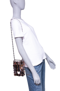 PACO RABANNE SPARKLE HOBO BAG SILVER/PINK