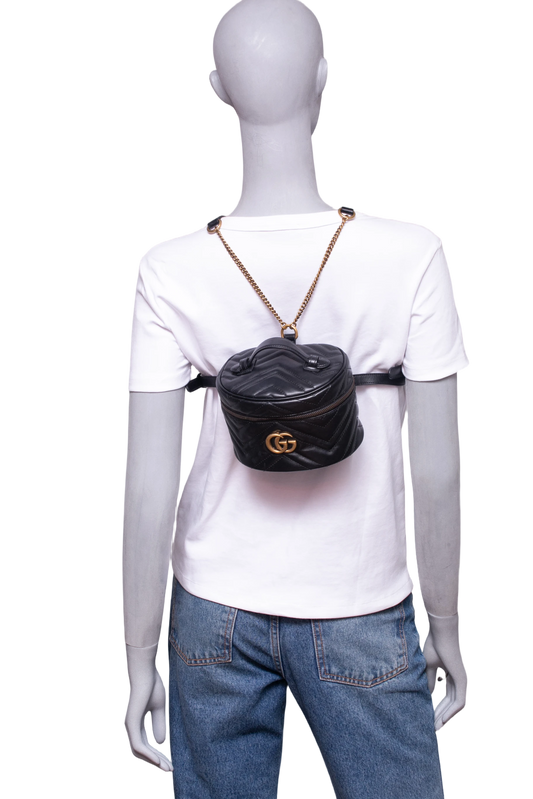 GUCCI BACKPACK GG MARMONT VANITY BLACK