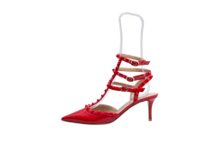 VALENTINO SCARPIN ROCKSTUD PATENT RED - 39 BR