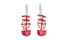 VALENTINO SCARPIN ROCKSTUD PATENT RED - 39 BR