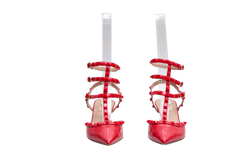 VALENTINO SCARPIN ROCKSTUD PATENT RED - 39 BR