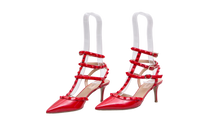 VALENTINO SCARPIN ROCKSTUD PATENT RED - 39 BR