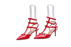 VALENTINO SCARPIN ROCKSTUD PATENT RED - 39 BR