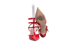 VALENTINO SCARPIN ROCKSTUD PATENT RED - 39 BR
