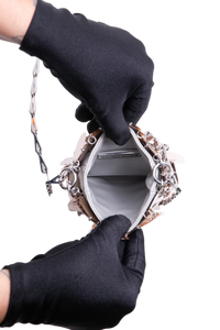 PACO RABANNE SPARKLE HOBO BAG SILVER/PINK