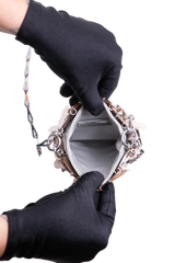 PACO RABANNE SPARKLE HOBO BAG SILVER/PINK