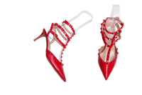 VALENTINO SCARPIN ROCKSTUD PATENT RED - 39 BR