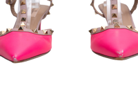 VALENTINO SCARPIN ROCKSTUD PINK & BEIGE