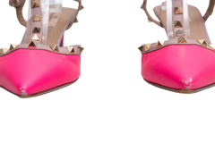 VALENTINO SCARPIN ROCKSTUD PINK & BEIGE