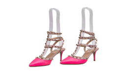 VALENTINO SCARPIN ROCKSTUD PINK & BEIGE