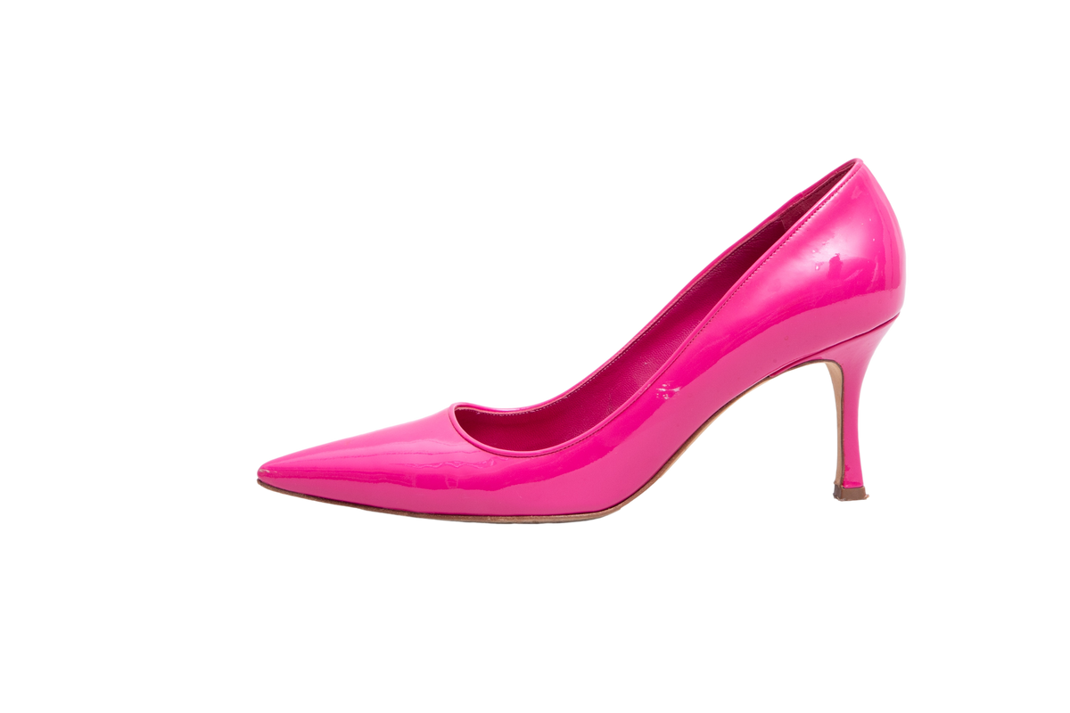 MANOLO SCARPIN PATENT PINK - 39 BR