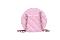 CHANEL ROUND VANITY CASE HANDLE WITH CHAIN CAVIAR PINK