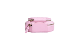 CHANEL ROUND VANITY CASE HANDLE WITH CHAIN CAVIAR PINK