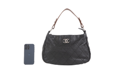 CHANEL ON THE ROAD HOBO BLACK GLAZED