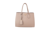 PRADA DOUBLE TOTE MEDIUM BEIGE SAFFIANO