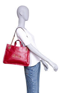 GUCCI HORSEBIT 1955 TOTE LEATHER RED