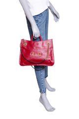 GUCCI HORSEBIT 1955 TOTE LEATHER RED