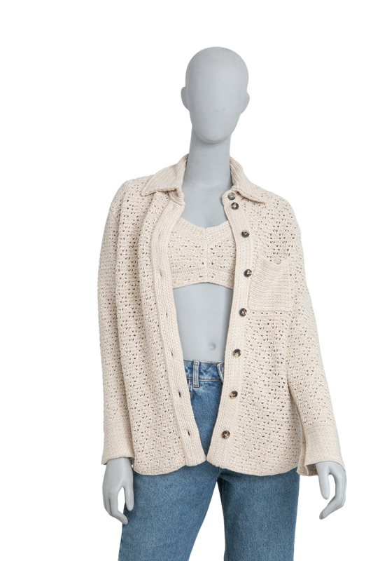BOTTEGA TWIN SET BUTTON UP TOP-SMAL