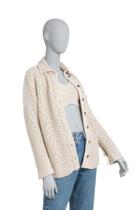 BOTTEGA TWIN SET BUTTON UP TOP-SMAL