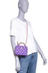 CHANEL MINI VANITY CHAIN PURPLE