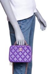 CHANEL MINI VANITY CHAIN PURPLE