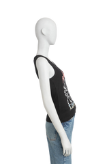 LOEWE PAULA'S IBIZA ANAGRAM COTTON TANK TOP BLACK