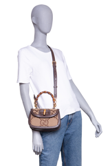 GUCCI BAMBOO 1947 JUMBO GG SMALL BEIGE/BROWN