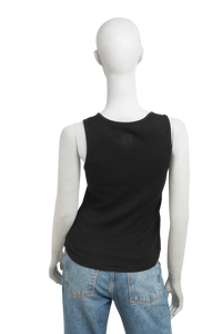 LOEWE PAULA'S IBIZA ANAGRAM COTTON TANK TOP BLACK