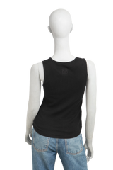 LOEWE PAULA'S IBIZA ANAGRAM COTTON TANK TOP BLACK