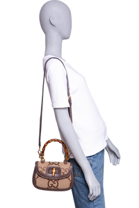 GUCCI BAMBOO 1947 JUMBO GG SMALL BEIGE/BROWN