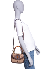 GUCCI BAMBOO 1947 JUMBO GG SMALL BEIGE/BROWN