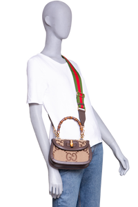 GUCCI BAMBOO 1947 JUMBO GG SMALL BEIGE/BROWN